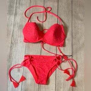 NWOT SHADE AND SHORE BIKINI SET HOT PINK